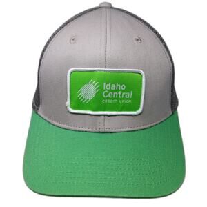 Namebrand Gray Green Trucker Hat One Size Idaho Central Credit Union Mesh Patch